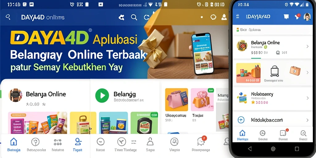 Tampilan antarmuka aplikasi DAYA4D yang memudahkan belanja online.