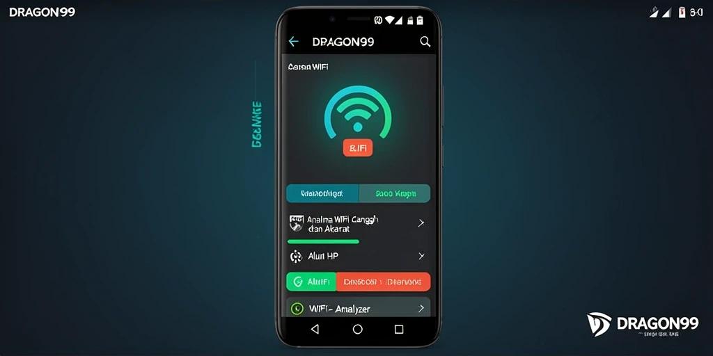 Antarmuka DRAGON99 menampilkan analisis jaringan WiFi secara real-time.