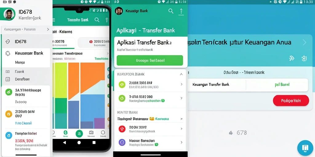 Tampilan antarmuka utama ID678 untuk Transfer Bank yang intuitif dan mudah digunakan.