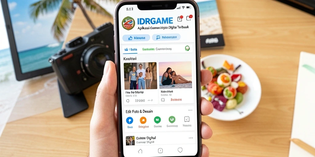 Screenshot aplikasi IDRGAME yang menunjukkan alat pengeditan yang inovatif.