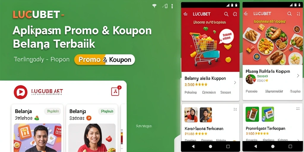Antarmuka aplikasi LUCUBET dengan berbagai kupon menarik.