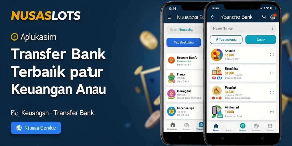 Antarmuka aplikasi NUSASLOTS yang intuitif untuk Transfer Bank.